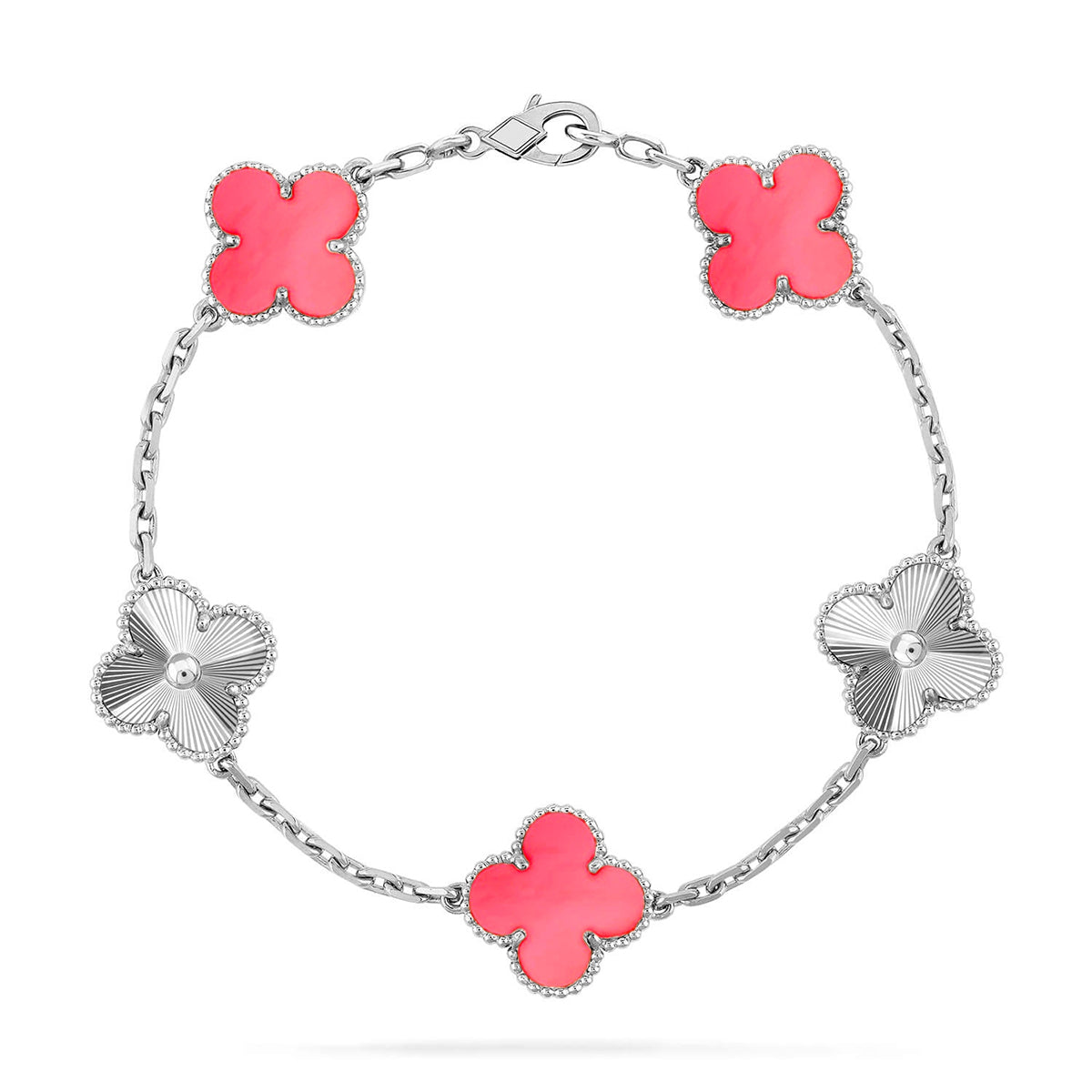 [?Vintora] CLOVER 5 MOTIFS  PINK MOP BRACELET COLLECTION