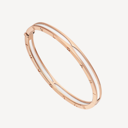 [Vintora]ZERO 1 PINK GOLD WITH WHITE CERAMIC BRACELET