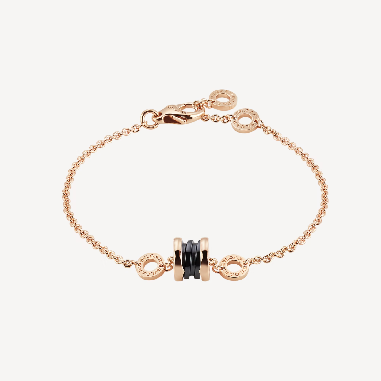 [Vintora]ZERO 1 SOFT PINK GOLD AND BLACK CERAMIC BRACELET