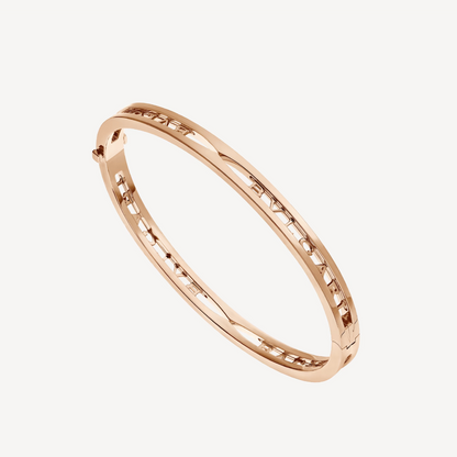 [Vintora]ZERO 1 SPIRAL LOGO PINK GOLD BRACELET