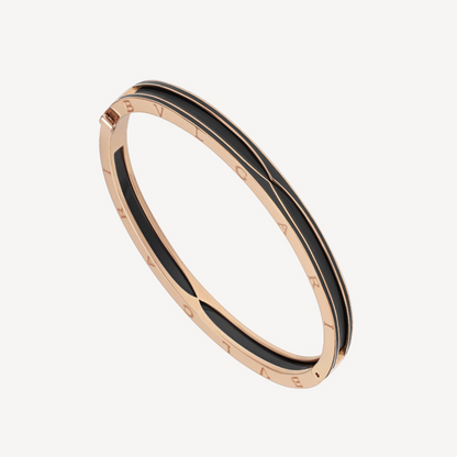 [Vintora]ZERO 1 PINK GOLD WITH MATTE BLACK CERAMIC BRACELET