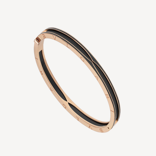 [Vintora]ZERO 1 PINK GOLD WITH MATTE BLACK CERAMIC BRACELET