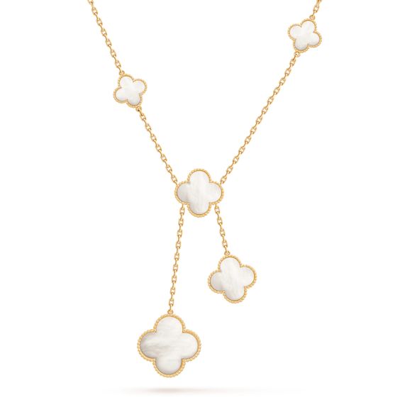 [Vintora]COLLIER TRÈFLE NŒUD DE PERLES 6 MOTIFS