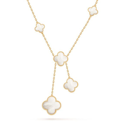 [Vintora]COLLIER TRÈFLE NŒUD DE PERLES 6 MOTIFS