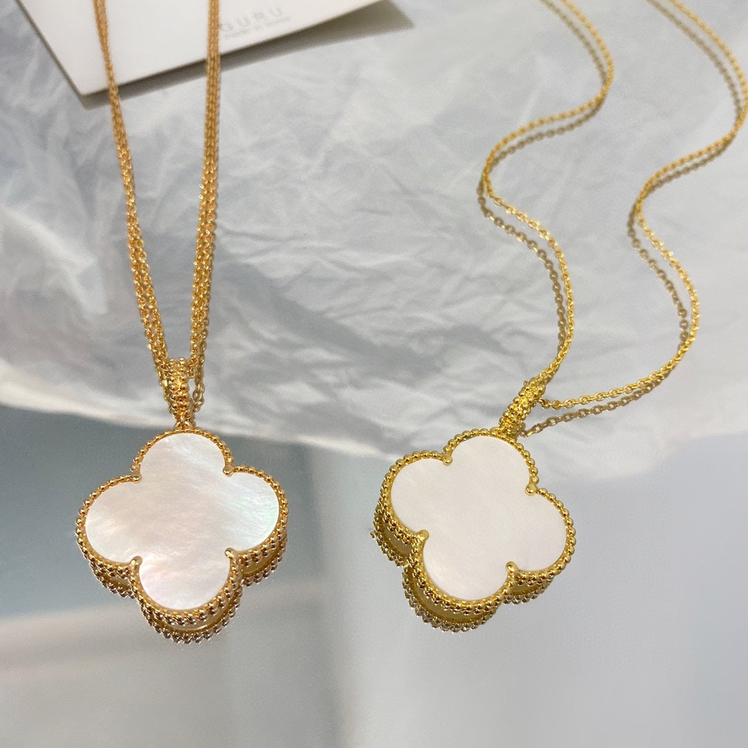 [Vintora]COLLIER PENDENTIF TRÈS GRAND TRÈFLE 25MM NOP