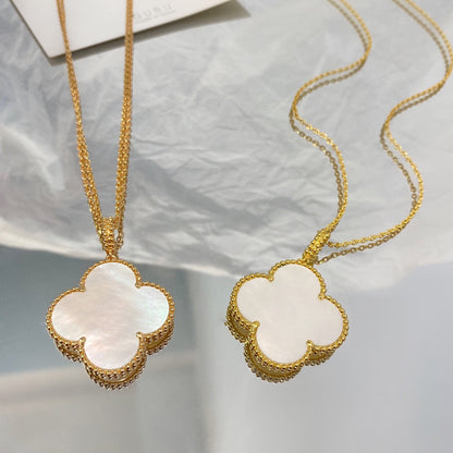 [Vintora]COLLIER PENDENTIF TRÈS GRAND TRÈFLE 25MM NOP