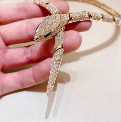 [Vintora]HAUTE COUTURE GOLD SERPENTI NECKLACE