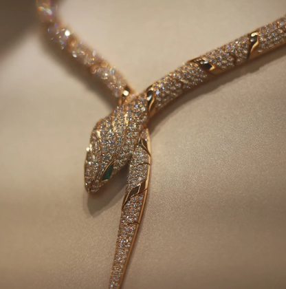 [Vintora]HAUTE COUTURE GOLD SERPENTI NECKLACE