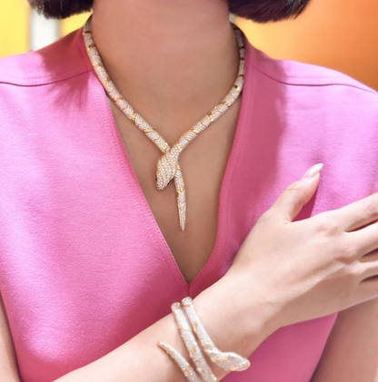 [Vintora]HAUTE COUTURE GOLD SERPENTI NECKLACE