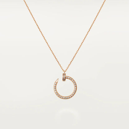 [Vintora]JUSTE NECKLACE PINK GOLD DIAMONDS