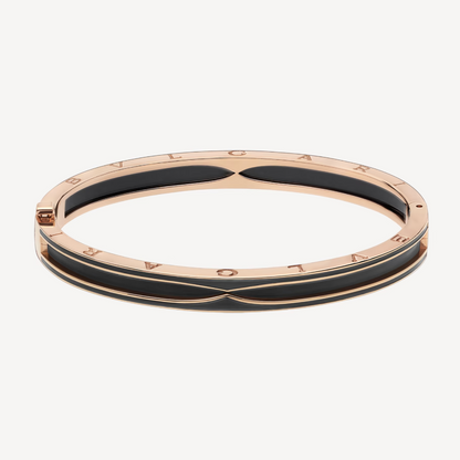 [Vintora]ZERO 1 PINK GOLD WITH MATTE BLACK CERAMIC BRACELET