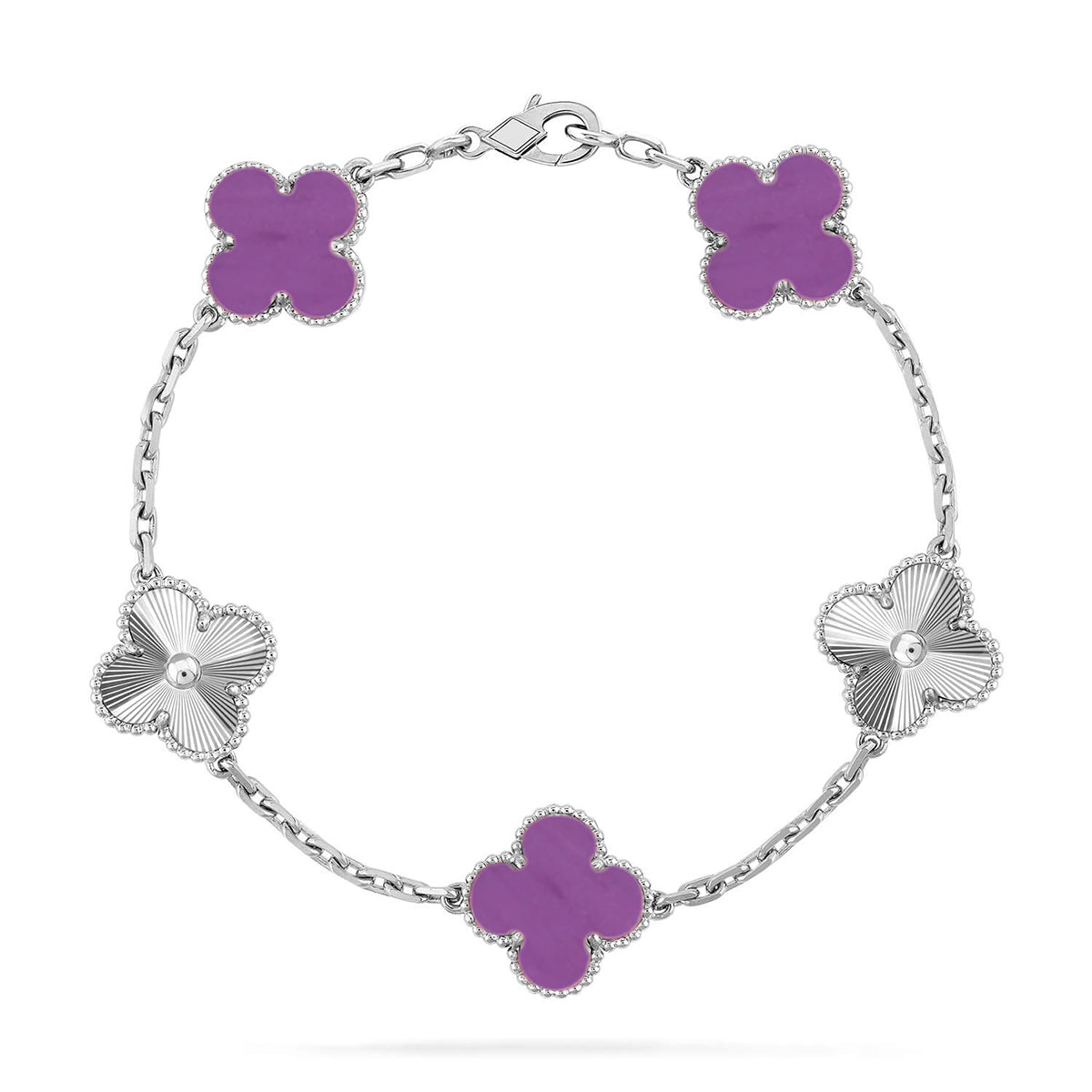 [?Vintora] CLOVER 5 MOTIF VIOLET BRACELET COLLECTION