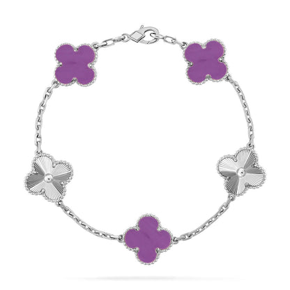[?Vintora] CLOVER 5 MOTIF VIOLET BRACELET COLLECTION