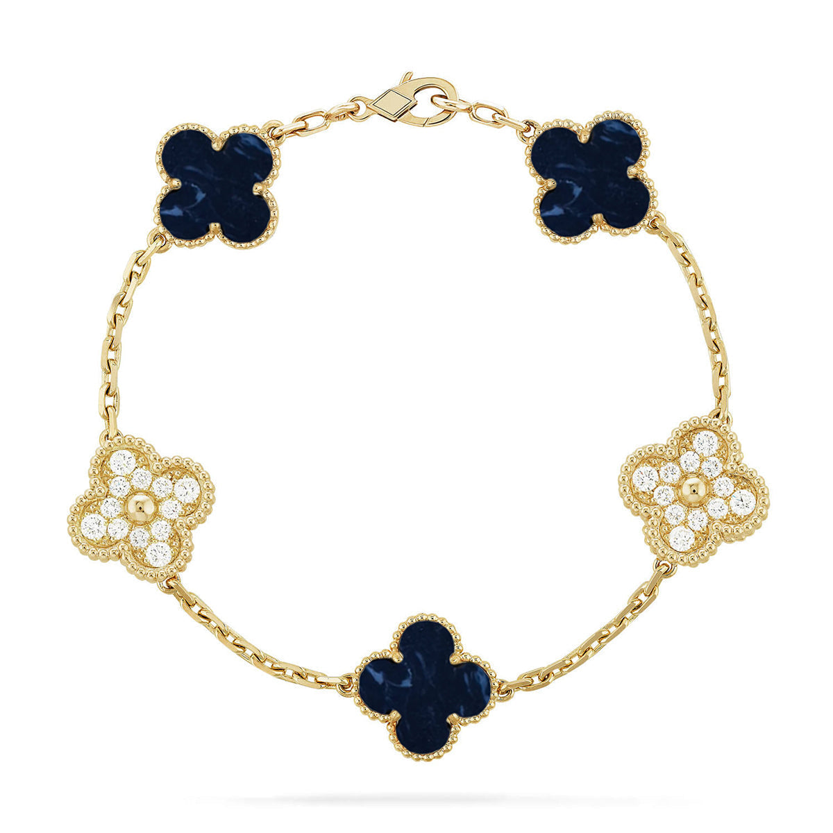 [?Vintora]CLOVER 5 MOTIF PIETERSITE BRACELET COLLECTION