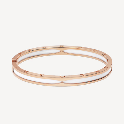 [Vintora]ZERO 1 PINK GOLD WITH WHITE CERAMIC BRACELET