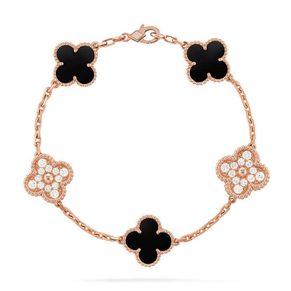 [?Vintora] CLOVER 5 MOTIF ONYXS BRACELET COLLECTION