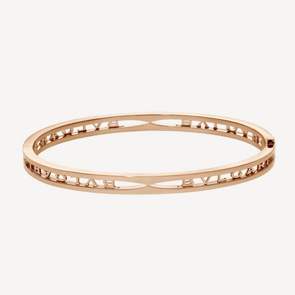 [Vintora]ZERO 1 SPIRAL LOGO PINK GOLD BRACELET