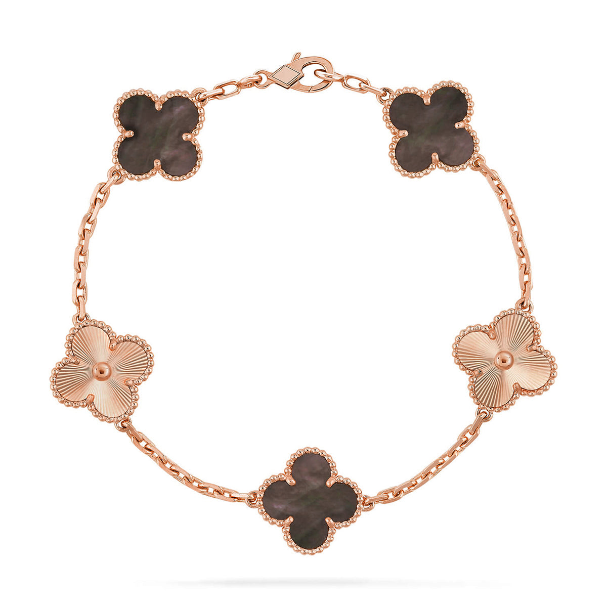 [?Vintora] CLOVER 5 MOTIF GRAY MOP BRACELET COLLECTION