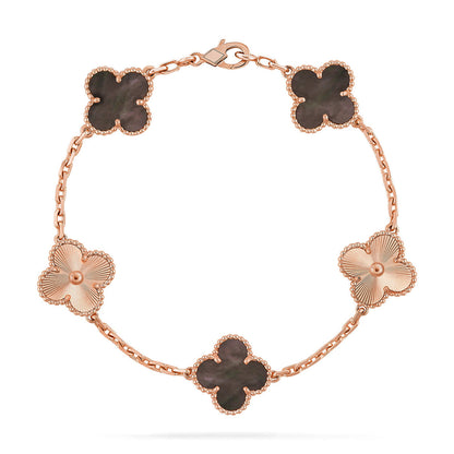 [?Vintora] CLOVER 5 MOTIF GRAY MOP BRACELET COLLECTION