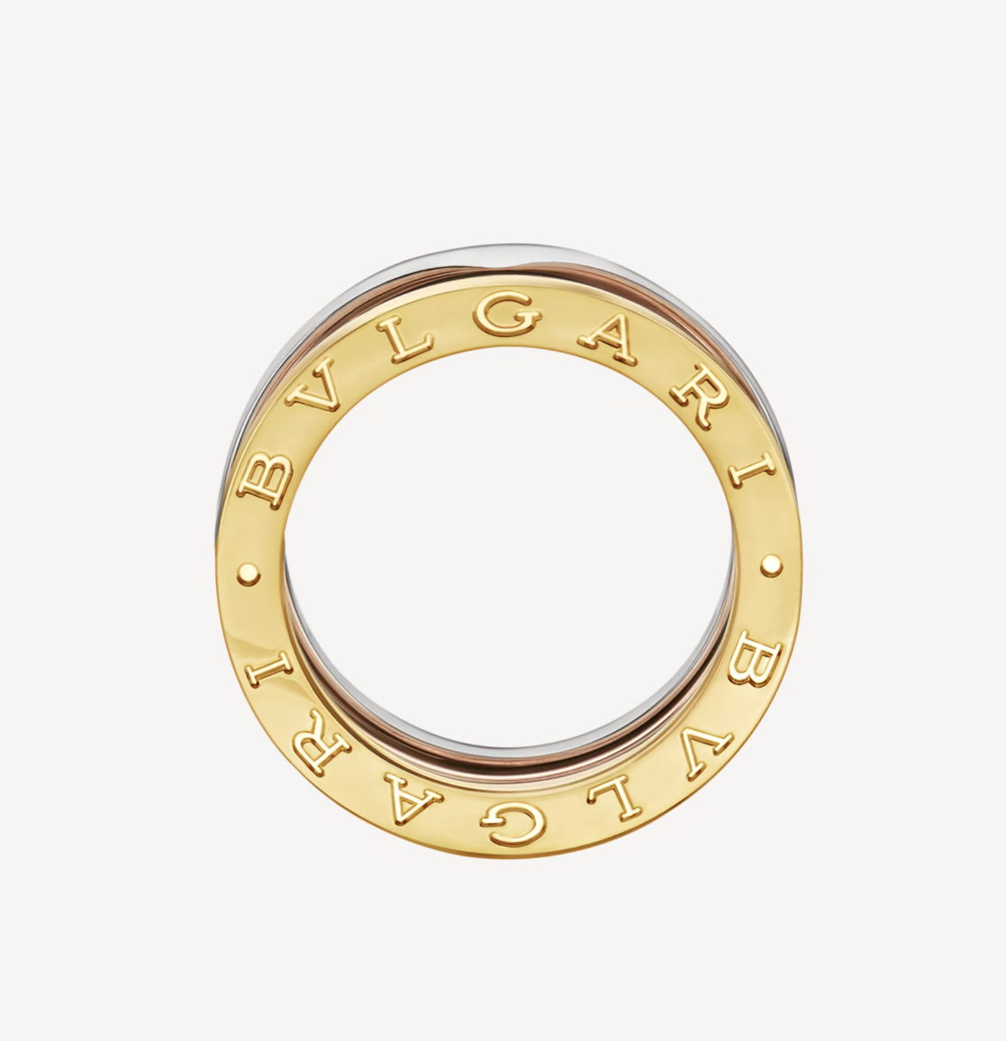 [Vintora]ZERO 1 THREE-BAND ROSE WHITE AND YELLOW RING