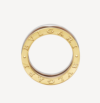 [Vintora]ZERO 1 THREE-BAND ROSE WHITE AND YELLOW RING