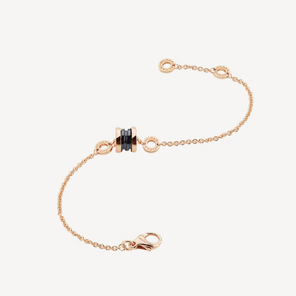 [Vintora]ZERO 1 SOFT PINK GOLD AND BLACK CERAMIC BRACELET