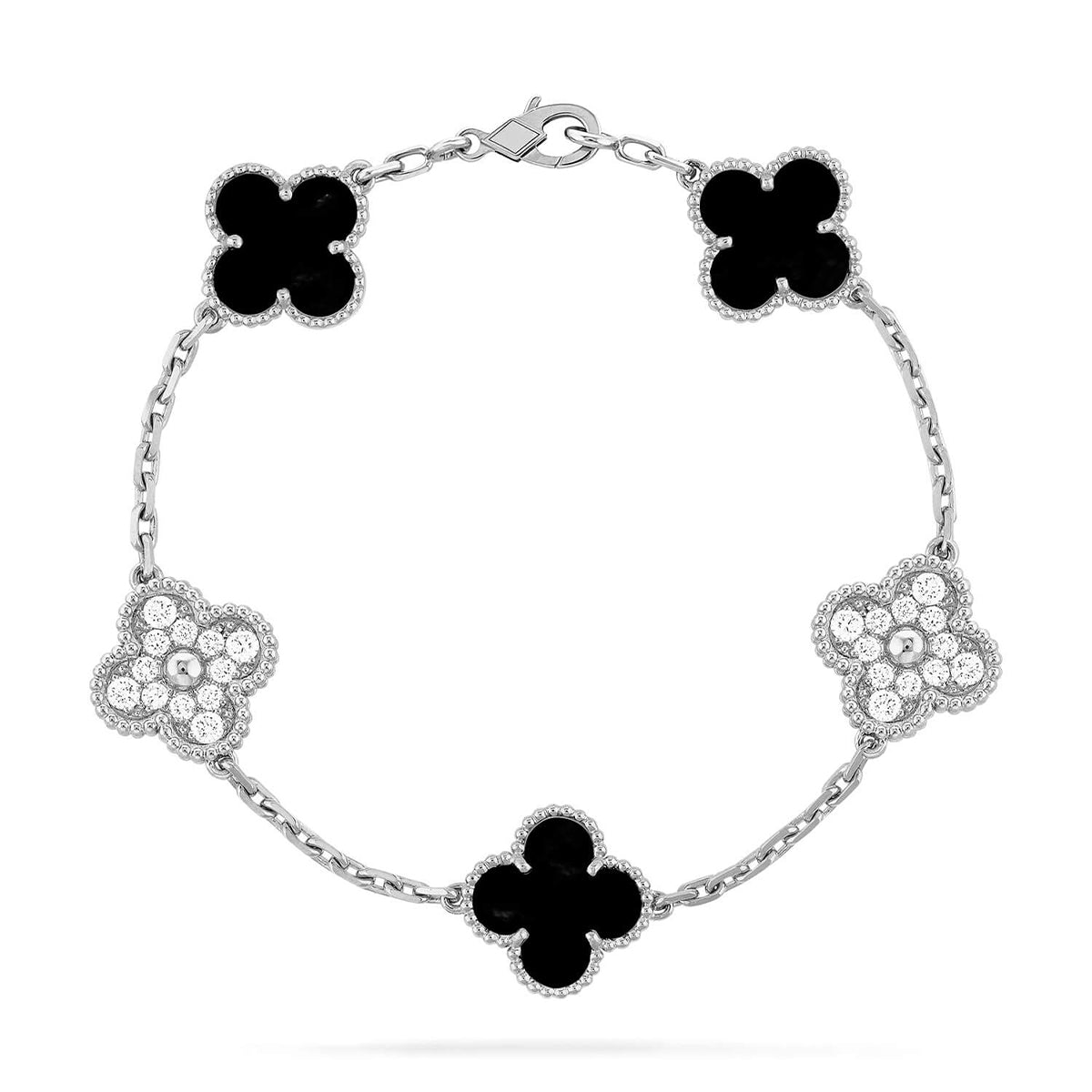 [?Vintora] CLOVER 5 MOTIF ONYXS BRACELET COLLECTION