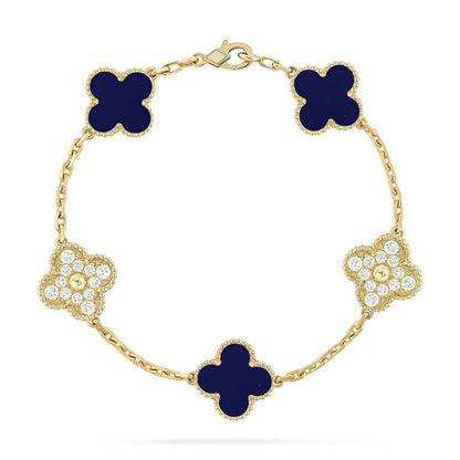 [?Vintora]CLOVER 5 MOTIF LAPIS LAZULI BRACELET COLLECTION