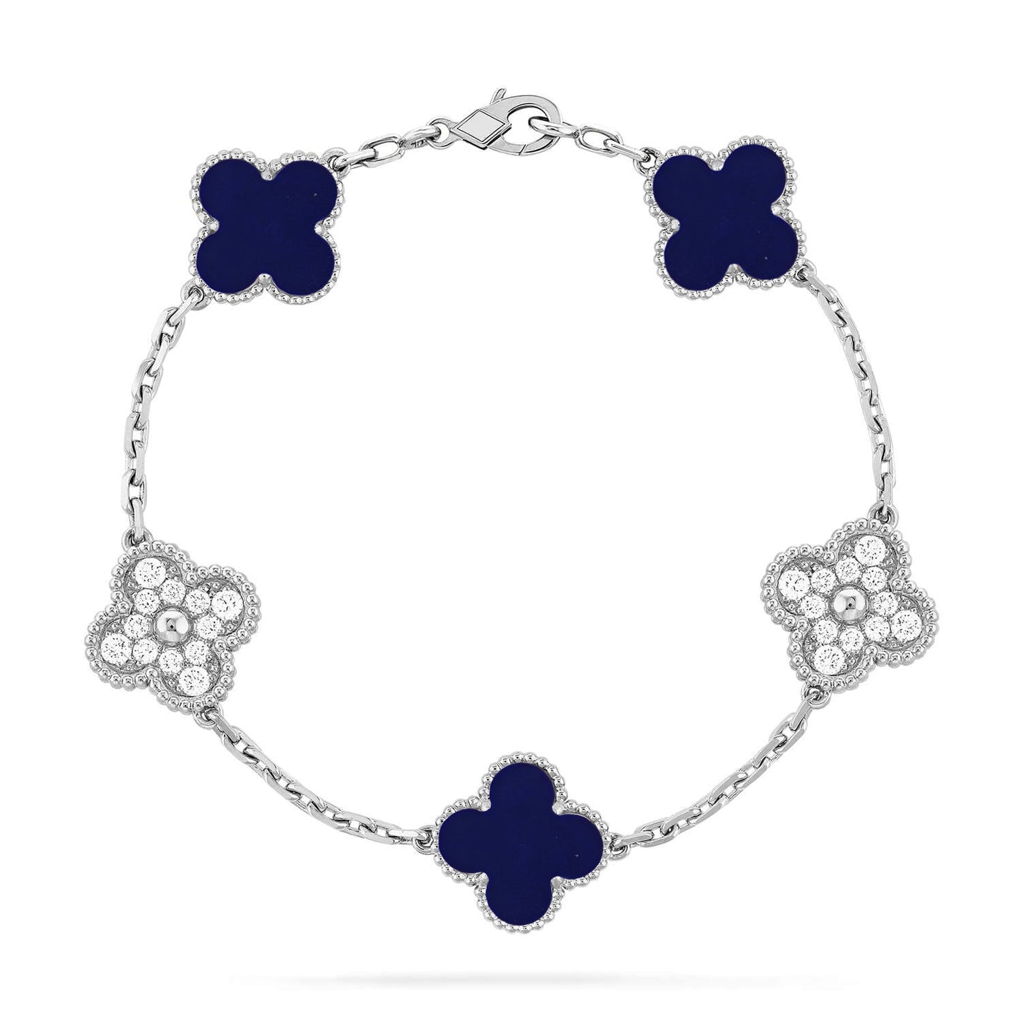 [?Vintora]CLOVER 5 MOTIF LAPIS LAZULI BRACELET COLLECTION