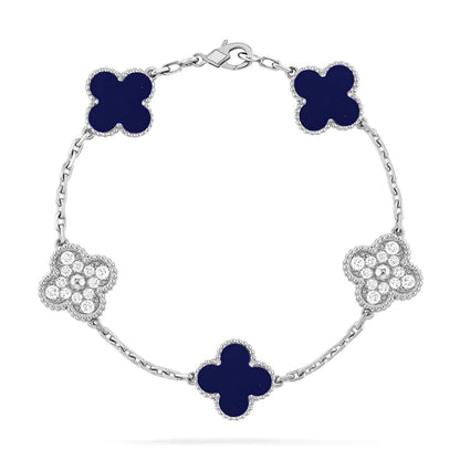 [?Vintora]CLOVER 5 MOTIF LAPIS LAZULI BRACELET COLLECTION