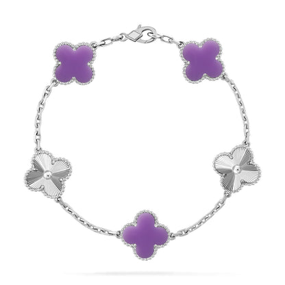 [?Vintora]CLOVER 5 MOTIF LIGHT PURPLE BRACELET COLLECTION