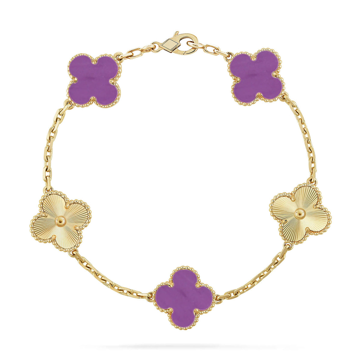 [?Vintora] CLOVER 5 MOTIF VIOLET BRACELET COLLECTION