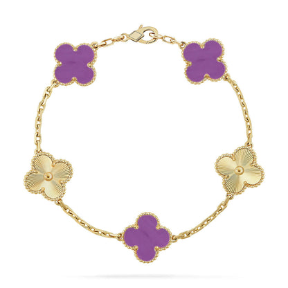 [?Vintora] CLOVER 5 MOTIF VIOLET BRACELET COLLECTION