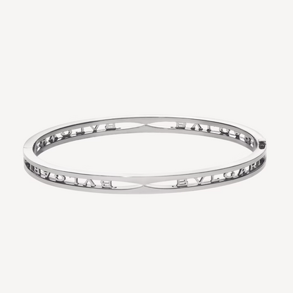 [Vintora]ZERO 1 SPIRAL LOGO SILVER BRACELET