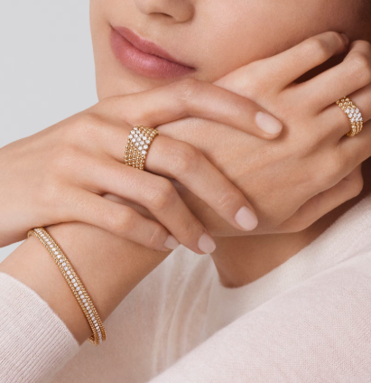 [Vintora]Three-row diamond ring