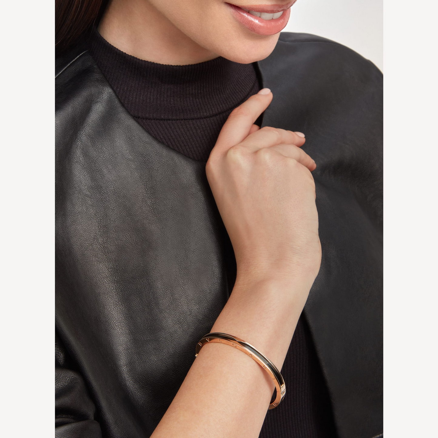 [Vintora]ZERO 1 PINK GOLD WITH BLACK CERAMIC BRACELET