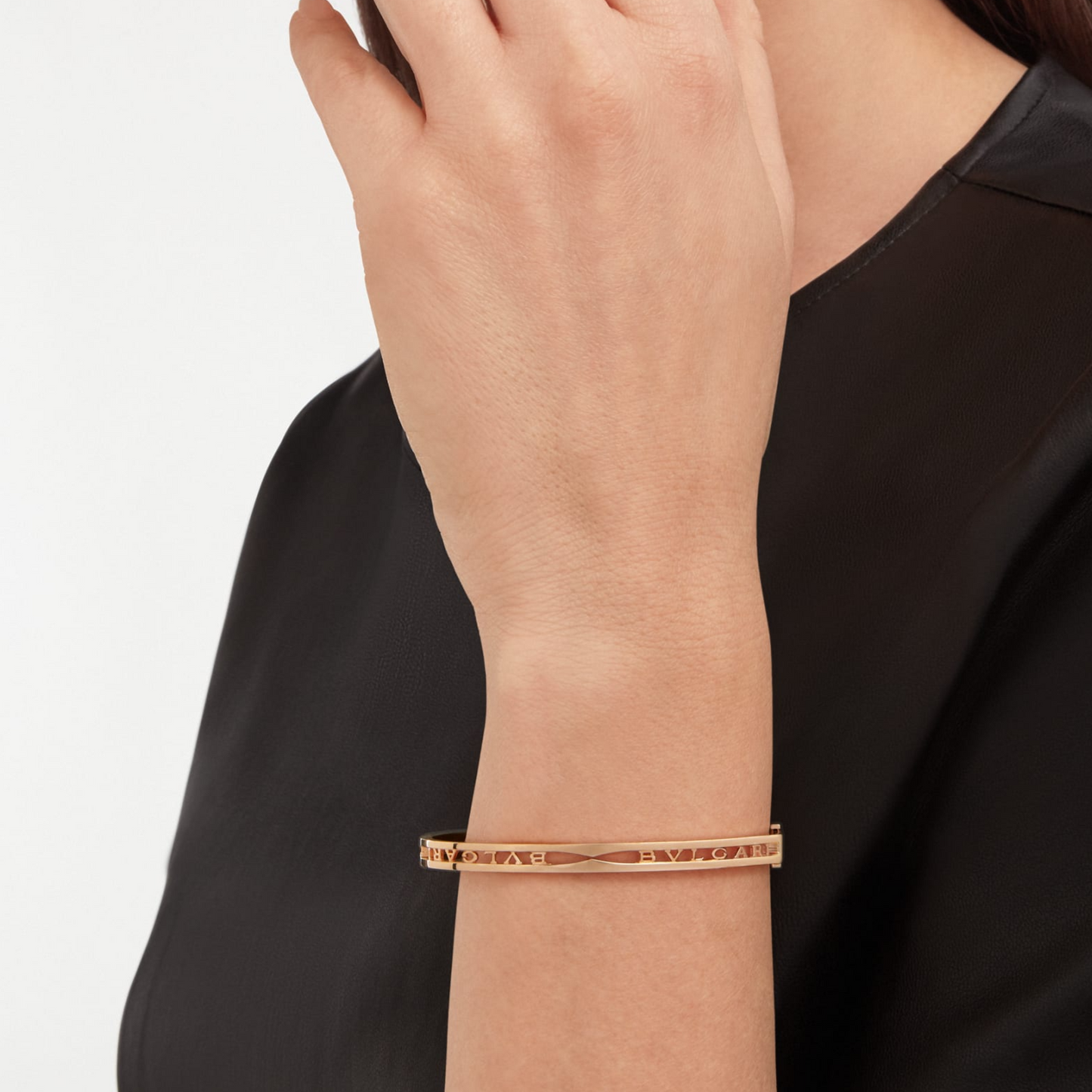 [Vintora]ZERO 1 SPIRAL LOGO PINK GOLD BRACELET