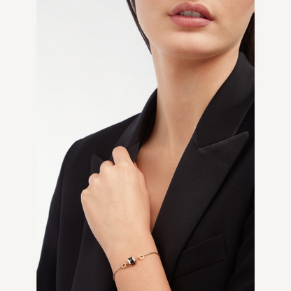[Vintora]ZERO 1 SOFT PINK GOLD AND BLACK CERAMIC BRACELET