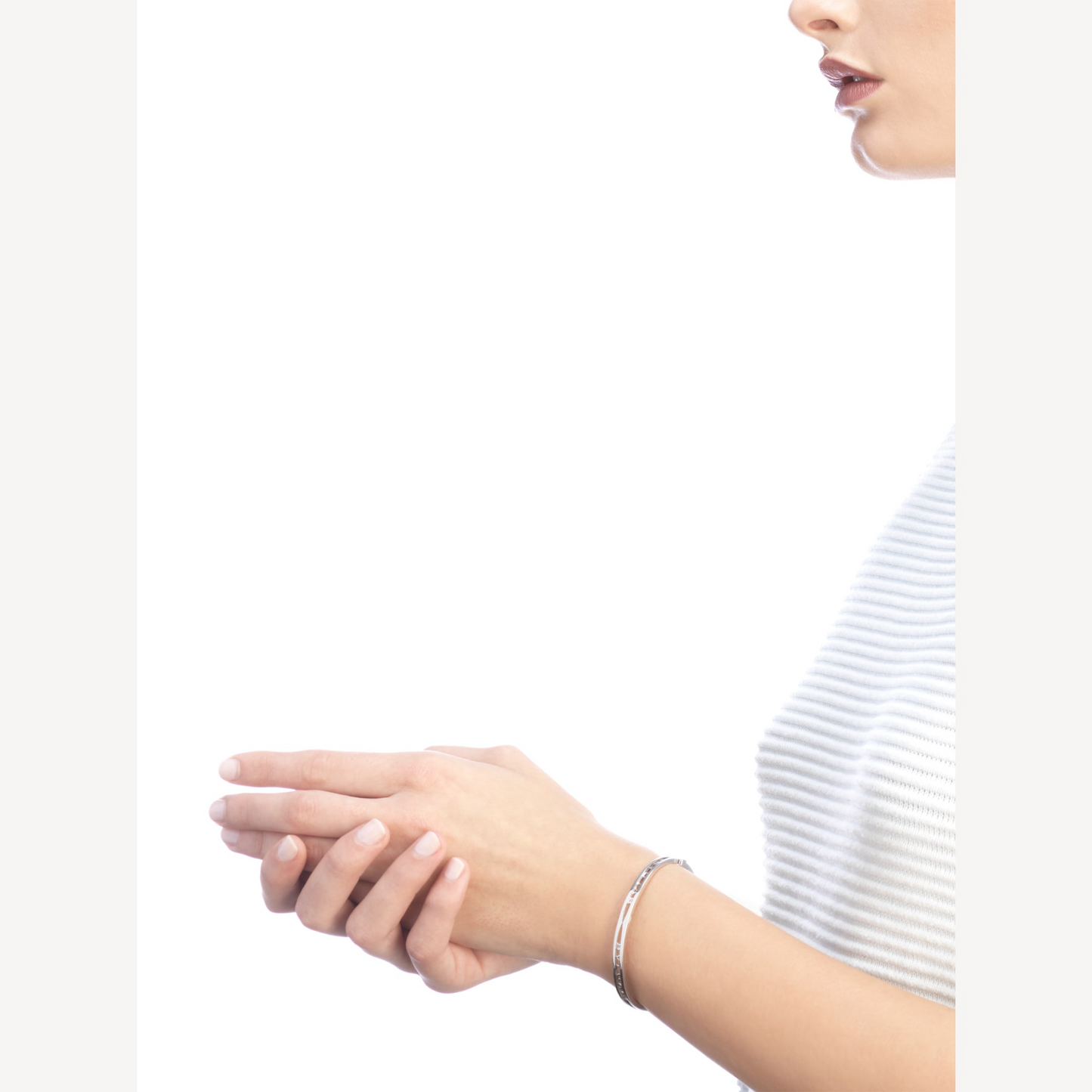[Vintora]ZERO 1 SPIRAL LOGO SILVER BRACELET
