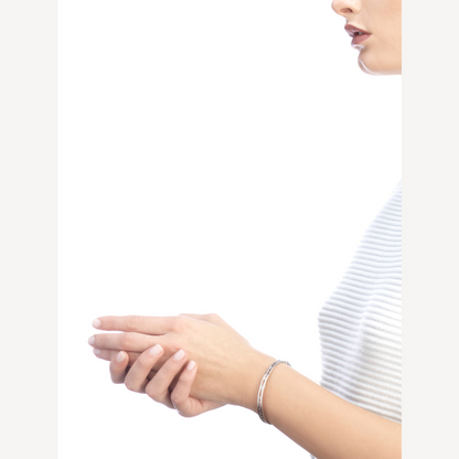 [Vintora]ZERO 1 SPIRAL LOGO SILVER BRACELET