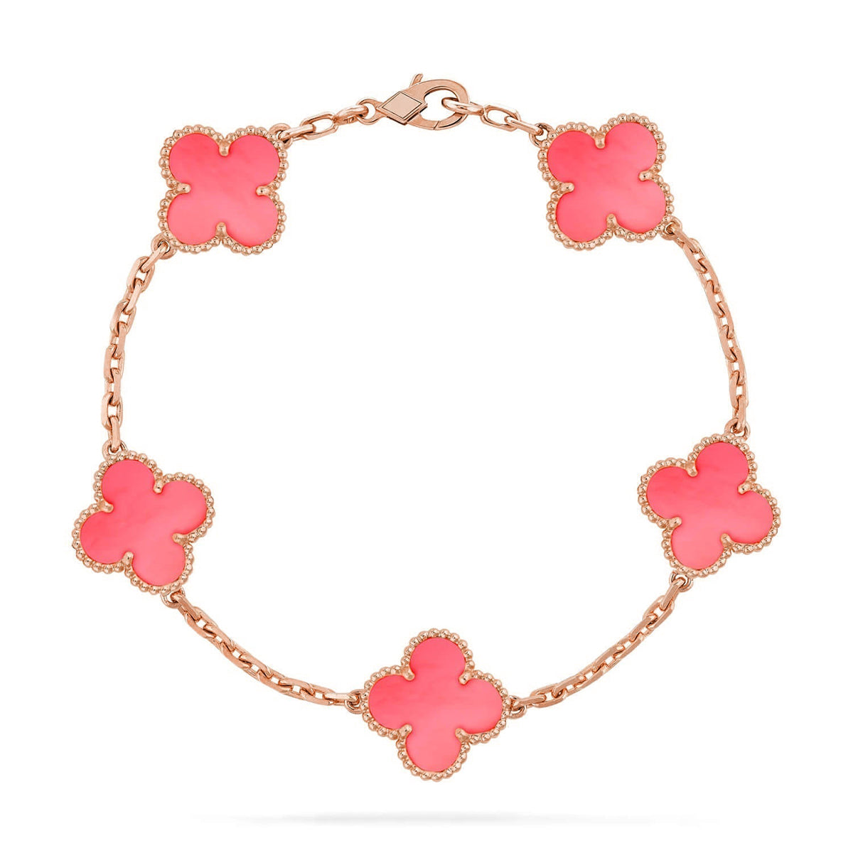 [?Vintora] CLOVER 5 MOTIFS  PINK MOP BRACELET COLLECTION