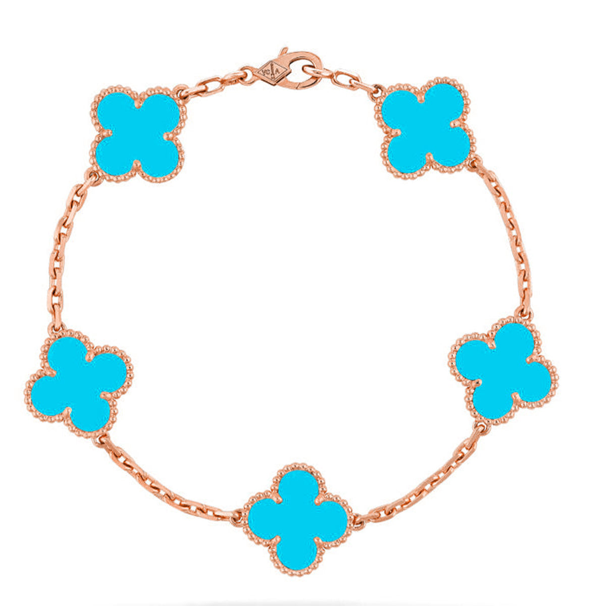 [?Vintora] CLOVER 5 MOTIF TURQUOISE BRACELET COLLECTION