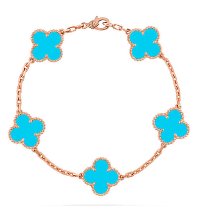 [?Vintora] CLOVER 5 MOTIF TURQUOISE BRACELET COLLECTION