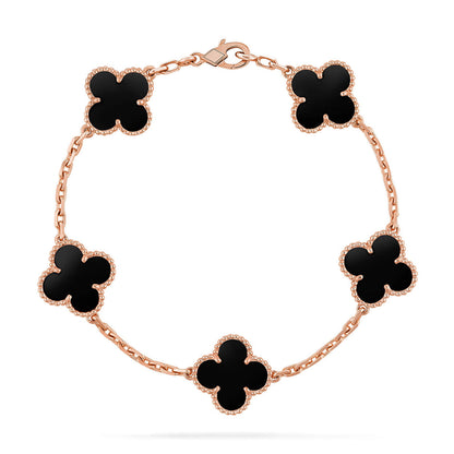 [?Vintora] CLOVER 5 MOTIF ONYXS BRACELET COLLECTION