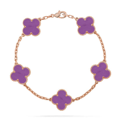[?Vintora] CLOVER 5 MOTIF VIOLET BRACELET COLLECTION