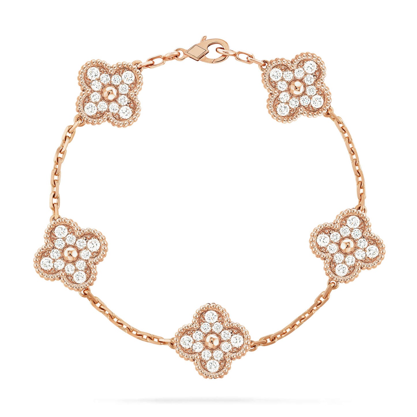 [?Vintora] CLOVER 5 MOTIF FULL DIAMOND BRACELET COLLECTION