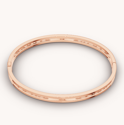 [Vintora]ZERO 1 SPIRAL LOGO PINK GOLD BRACELET