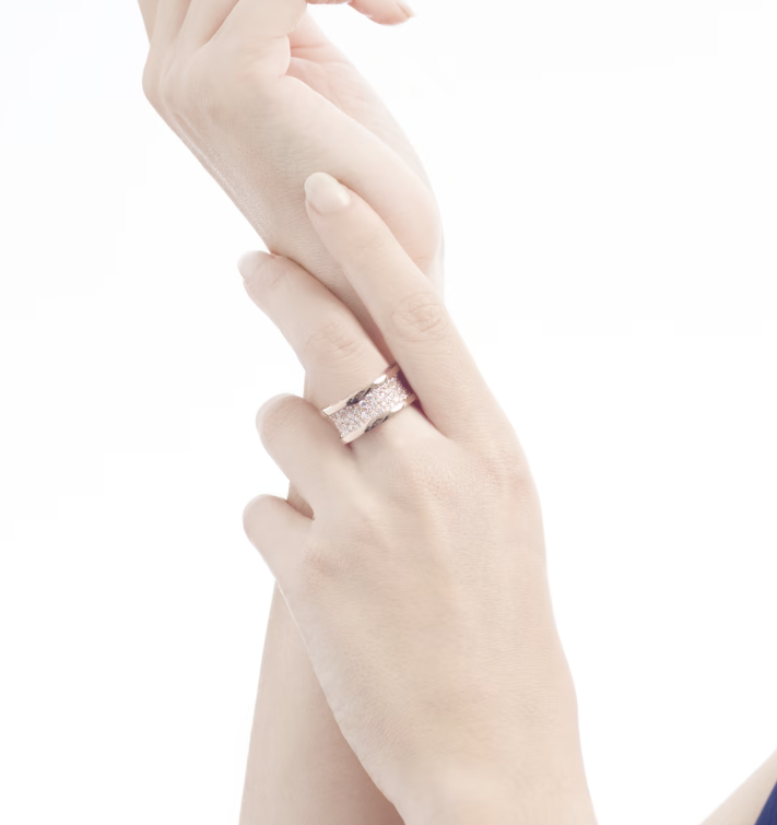 [Vintora]ZERO 1 WITH PAVED DIAMONDS ON THE SPIRAL RING