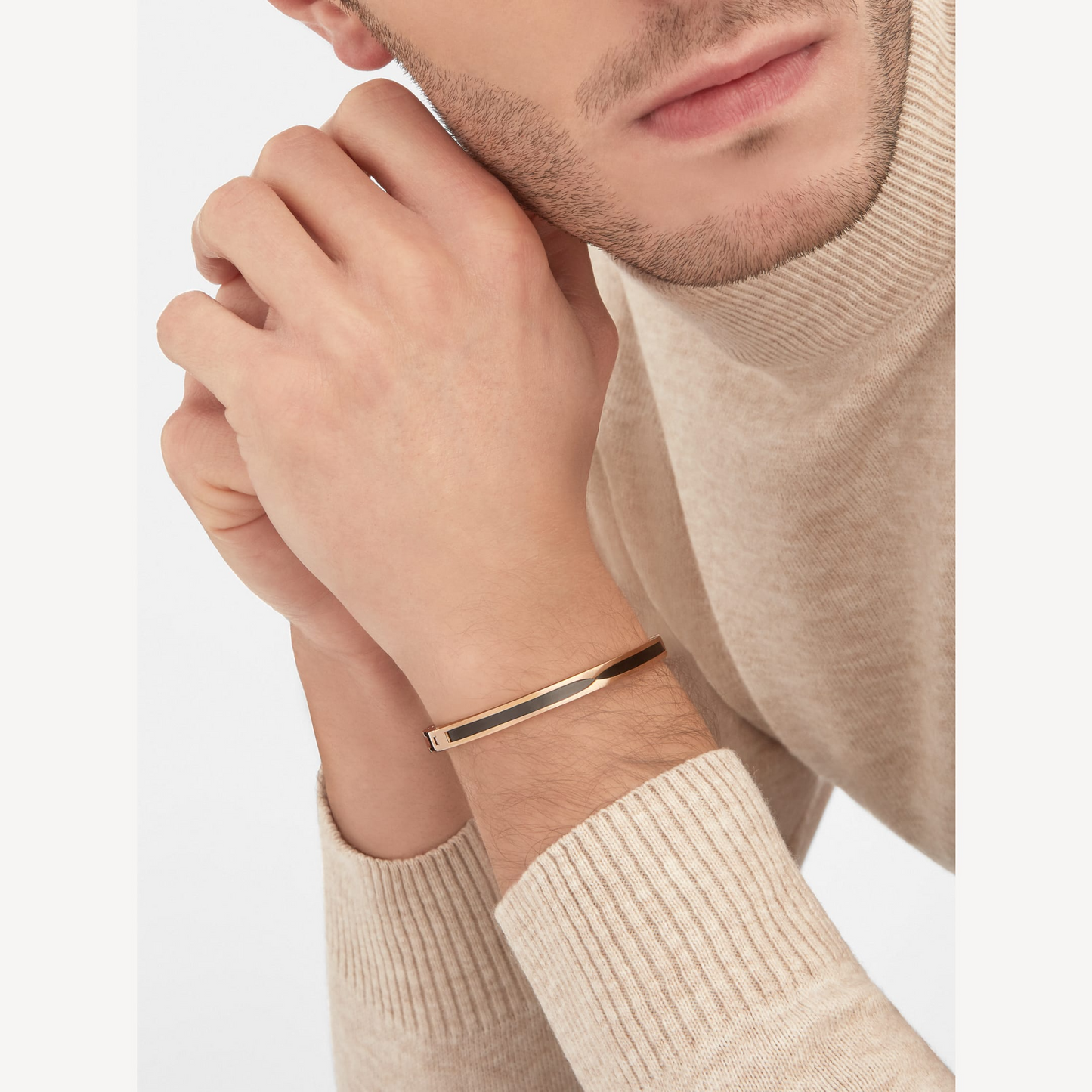 [Vintora]ZERO 1 PINK GOLD WITH BLACK CERAMIC BRACELET