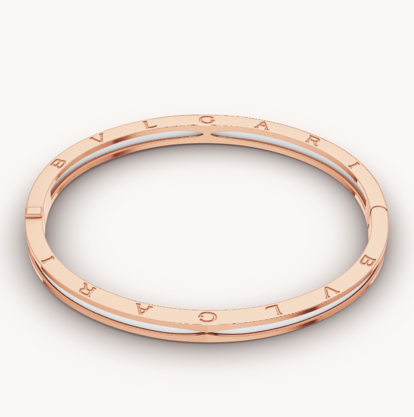 [Vintora]ZERO 1 PINK GOLD WITH WHITE CERAMIC BRACELET